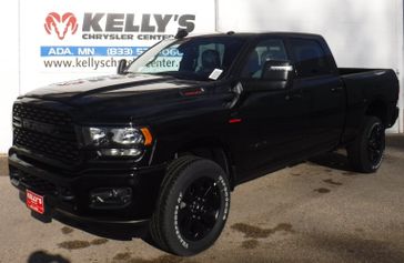 2024 RAM 2500 Big Horn Crew Cab 4x4 6'4' Box in a Diamond Black Crystal Pearl Coat exterior color. Kelly’s Chrysler Center 888-806-1140 pixelmotiondemo.com 