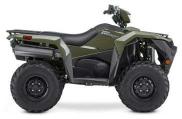 2023 Suzuki KingQuad 400 in a Green exterior color. New England Powersports 978 338-8990 pixelmotiondemo.com 