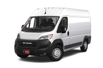 2024 RAM Promaster 1500 Tradesman Cargo Van High Roof 136' Wb in a Bright White Clear Coat exterior color. I-10 Chrysler Dodge Jeep Ram (760) 565-5160 pixelmotiondemo.com 