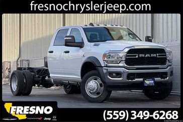 2024 RAM 5500 Tradesman Chassis Crew Cab 4x2 84' Ca in a Bright White Clear Coat exterior color and Blackinterior. Fresno Chrysler Dodge Jeep RAM 559-206-5254 fresnochryslerjeep.com 