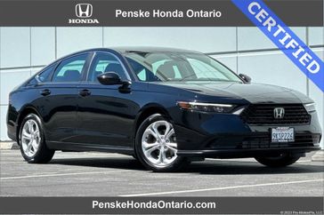 2024 Honda Accord LX in a Crystal Black Pearl exterior color and Blackinterior. Ontario Auto Center ontarioautocenter.com 