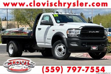 2022 RAM 4500 Chassis SLT in a Bright White Clear Coat exterior color and Diesel Gray/Blackinterior. Clovis Chrysler Dodge Jeep RAM 559-314-1399 clovischryslerdodgejeepram.com 