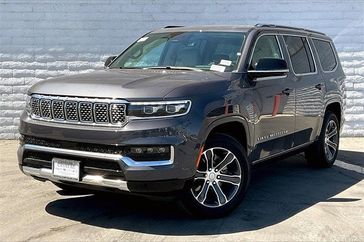 2023 Grand Wagoneer 4X4 in a Baltic Gray Metallic Clear Coat exterior color and Blackinterior. Crystal Chrysler Jeep Dodge Ram (760) 507-2975 pixelmotiondemo.com 