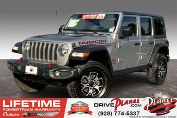 2020 Jeep Wrangler Unlimited Rubicon in a Billet Silver Metallic Clear Coat exterior color and Blackinterior. Planet Chrysler Dodge Jeep Ram FIAT of Flagstaff (928) 569-5797 planetchryslerdodgejeepram.com 