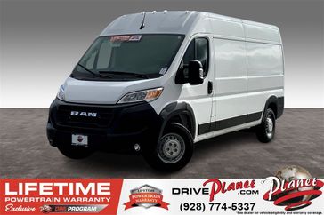 2024 RAM Promaster 2500 Tradesman Cargo Van High Roof 159' Wb in a Bright White Clear Coat exterior color and Blackinterior. Planet Chrysler Dodge Jeep Ram FIAT of Flagstaff (928) 569-5797 planetchryslerdodgejeepram.com 