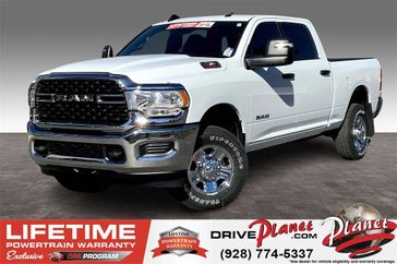 2024 RAM 2500 Big Horn Crew Cab 4x4 6'4' Box in a Bright White Clear Coat exterior color and Blackinterior. Planet Chrysler Dodge Jeep Ram FIAT of Flagstaff (928) 569-5797 planetchryslerdodgejeepram.com 