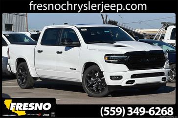 2024 RAM 1500 Limited Crew Cab 4x4 5'7' Box in a Bright White Clear Coat exterior color and Blackinterior. Fresno Chrysler Dodge Jeep RAM 559-206-5254 fresnochryslerjeep.com 