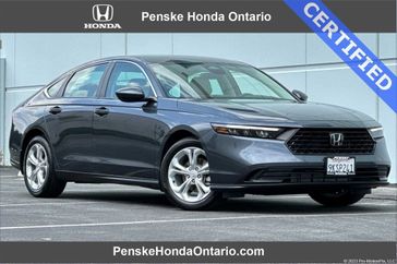 2024 Honda Accord LX in a Meteorite Gray Metallic exterior color and Grayinterior. Ontario Auto Center ontarioautocenter.com 