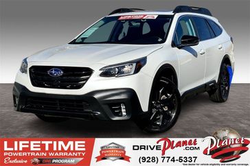 2022 Subaru Outback Onyx Edition XT in a Crystal White Pearl exterior color and Grayinterior. Planet Chrysler Dodge Jeep Ram FIAT of Flagstaff (928) 569-5797 planetchryslerdodgejeepram.com 