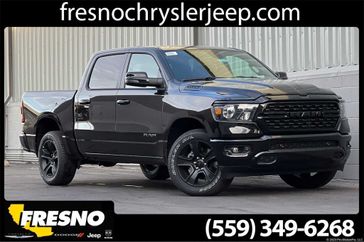 2024 RAM 1500 Big Horn Crew Cab 4x4 5'7' Box in a Diamond Black Crystal Pearl Coat exterior color and Blackinterior. Fresno Chrysler Dodge Jeep RAM 559-206-5254 fresnochryslerjeep.com 