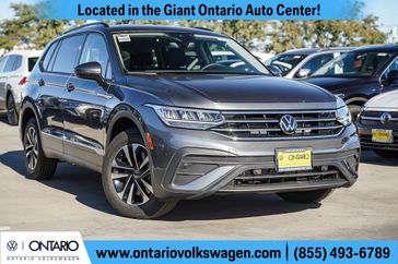 2024 Volkswagen Tiguan 2.0T S in a Platinum Gray Metallic exterior color and Titan Blackinterior. Ontario Auto Center ontarioautocenter.com 