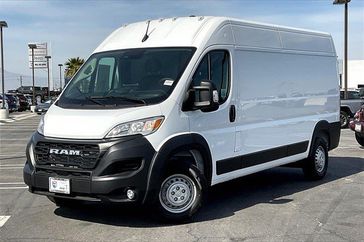 2024 RAM Promaster 2500 Tradesman Cargo Van High Roof 159' Wb in a Bright White Clear Coat exterior color. I-10 Chrysler Dodge Jeep Ram (760) 565-5160 pixelmotiondemo.com 