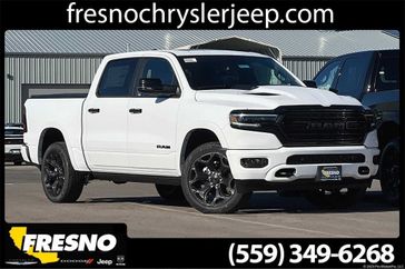 2024 RAM 1500 Limited Crew Cab 4x4 5'7' Box in a Bright White Clear Coat exterior color and Blackinterior. Fresno Chrysler Dodge Jeep RAM 559-206-5254 fresnochryslerjeep.com 
