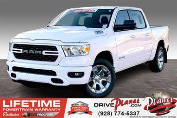 2024 RAM 1500 Big Horn Crew Cab 4x4 5'7' Box in a Bright White Clear Coat exterior color and Blackinterior. Planet Chrysler Dodge Jeep Ram FIAT of Flagstaff (928) 569-5797 planetchryslerdodgejeepram.com 