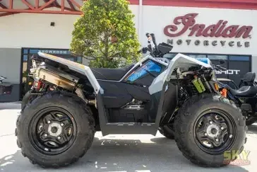 New 2025 Polaris SCRAMBLER 850 STORM GRAY  RADAR BLUE 
