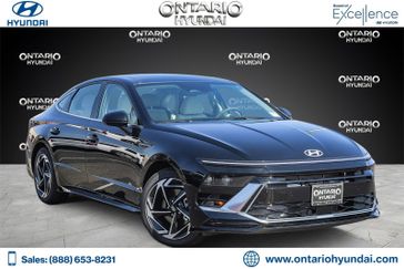 2024 Hyundai Sonata SEL in a Onyx Black exterior color and Dark Grayinterior. Ontario Auto Center ontarioautocenter.com 