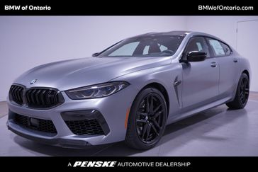 2024 BMW M8 Competition in a Frozen Pure Gray Metallic exterior color and Sakhir Orange/Blackinterior. Ontario Auto Center ontarioautocenter.com 