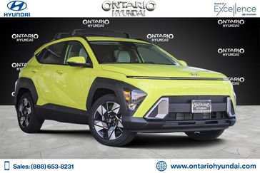2024 Hyundai Kona SEL in a Neoteric Yellow exterior color and Grayinterior. Ontario Auto Center ontarioautocenter.com 