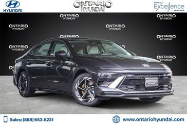 2024 Hyundai Sonata SEL in a Portofino Gray exterior color and Dark Grayinterior. Ontario Auto Center ontarioautocenter.com 