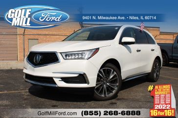 2020 Acura MDX w/Technology Pkg in a White exterior color and Ebonyinterior. Glenview Luxury Imports 847-904-1233 glenviewluxuryimports.com 