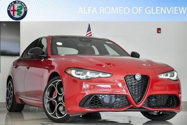 2024 Alfa Romeo Giulia Veloce Awd in a Alfa Rosso (Red) exterior color and Blackinterior. Alfa Romeo of Glenview 847-558-1263 alfaromeoglenview.com 