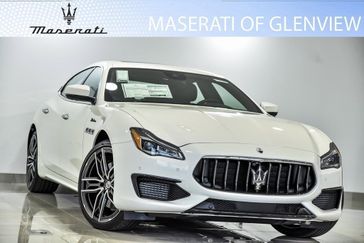 2023 Maserati Quattroporte Modena Q4 in a White exterior color. Maserati of Glenview 847-904-6379 maseratiglenview.com 