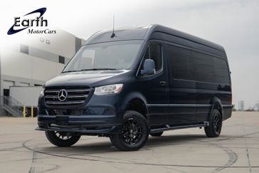 2022 Mercedes-Benz Sprinter 2500 Earth Iconic Custom 9 Pass 170 WB 4MATIC in a Cavansite Blue Metallic exterior color and Blackinterior. Lotus of Dallas (214) 483-9040 lotusofdallas.com 