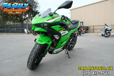 2025 KAWASAKI NINJA 500 KRT EDITION SE ABS LIME GREEN AND EBONY AND PEARL BLIZZARD WHITE