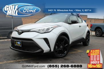 2022 Toyota C-HR Nightshade in a Wind Chill Pearl w/Black Roof exterior color and Blackinterior. Glenview Luxury Imports 847-904-1233 glenviewluxuryimports.com 