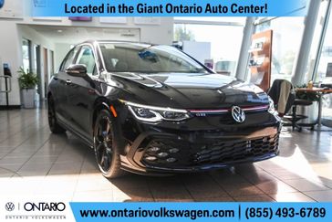 2024 Volkswagen Golf GTI SE in a Deep Black Pearl Metallic exterior color and Titan Blackinterior. Ontario Auto Center ontarioautocenter.com 