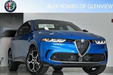 2024 Alfa Romeo Tonale Ti Eawd in a Misano Blue Metallic exterior color and Tan/Blackinterior. Alfa Romeo of Glenview 847-558-1263 alfaromeoglenview.com 