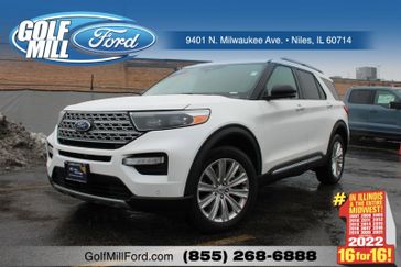 2020 Ford Explorer Limited in a Star White Metallic Tri Coat exterior color and Ebony With Light Slate Uppersinterior. Glenview Luxury Imports 847-904-1233 glenviewluxuryimports.com 