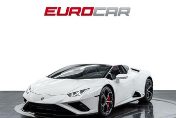 2023 Lamborghini Huracan EVO Spyder RWD *60TH ANNIVERSARY EDITION * FULL PPF* in a Bianco Icarus Metallic exterior color and Blackinterior. Eurocars OC 949-722-7121 eurocaroc.com 