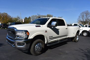 2024 RAM 3500 Limited Crew Cab 4x4 8' Box in a Pearl White exterior color. Tom Whiteside Auto Sales 740-831-2535 whitesidecars.com 