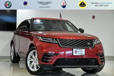 2021 Land Rover Range Rover Velar R-Dynamic S in a Red exterior color and Light Oysterinterior. Glenview Luxury Imports 847-904-1233 glenviewluxuryimports.com 