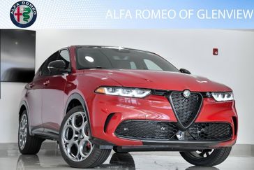 2024 Alfa Romeo Tonale Veloce Eawd in a Alfa Rosso (Red) exterior color and Red/Blackinterior. Alfa Romeo of Glenview 847-558-1263 alfaromeoglenview.com 