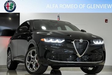 2024 Alfa Romeo Tonale Ti Eawd in a Alfa Black exterior color and Blackinterior. Alfa Romeo of Glenview 847-558-1263 alfaromeoglenview.com 