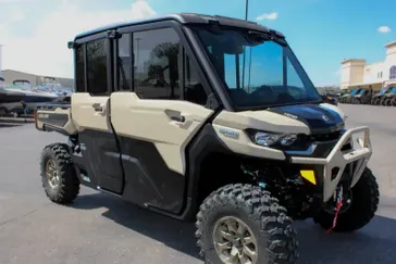 New 2025 CAN-AM DEFENDER MAX LIMITED CAB HD10 DESERT TAN AND STEALTH BLACK 