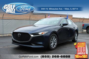 2021 Mazda Mazda3 Sedan 2.5 S in a Deep Crystal Blue Mica exterior color and Blackinterior. Glenview Luxury Imports 847-904-1233 glenviewluxuryimports.com 