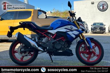 2024 BMW G 310 R in a RACING BLUE METALLIC exterior color. SoSo Cycles 877-344-5251 sosocycles.com 