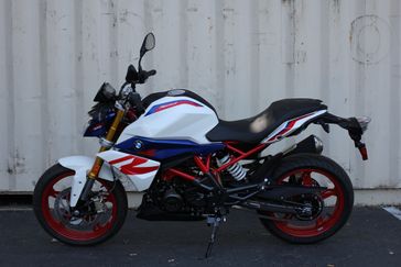 2023 BMW G 310 R in a POLAR WHITE/RACING BLUE exterior color. SoSo Cycles 877-344-5251 sosocycles.com 