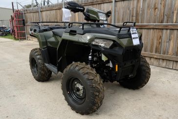 2025 POLARIS SPORTSMAN 450 HO EPS SAGE GREEN in a SAGE GREEN exterior color. Family PowerSports (877) 886-1997 familypowersports.com 