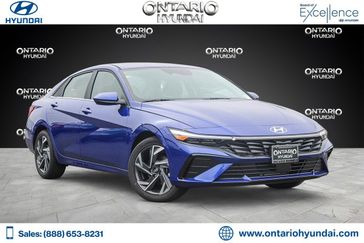 2024 Hyundai Elantra SEL in a Intense Blue exterior color and Blackinterior. Ontario Auto Center ontarioautocenter.com 