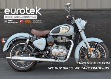 Used 2022 Royal Enfield CLASSIC 350  in a BLUE exterior color. Eurotek Oklahoma City 405.948.4000 eurotek-okc.com 