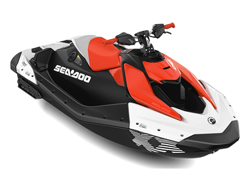 2024 SEADOO SPARK TRIXX 1UP 90HP WITH SOUND SYSTEM DRAGON RED AND WHITE 