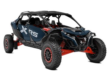 2025 Can-Am MAVERICK R MAX X RS WITH SMARTSHOX 999T DCT DUSTY NAVY AND LEGION RED