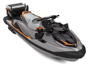 2024 SEA DOO FISHPRO TROPHY 170 AUDIO  in a SHARK GREY / ORANGE CRUSH exterior color. Cross Country Powersports 732-491-2900 crosscountrypowersports.com 