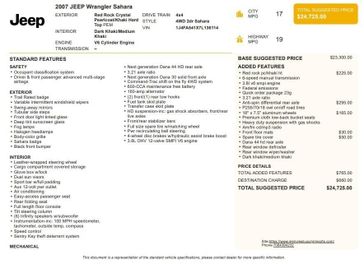 2007 Jeep Wrangler JK Sahara