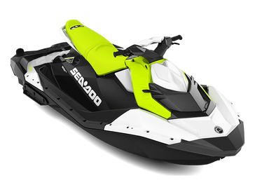 2023 SEADOO PWC SPARK CONV 90 WH 3UP IBR 23  in a GREEN/WHITE exterior color. Family PowerSports (877) 886-1997 familypowersports.com 