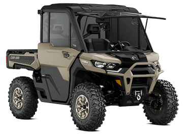 2025 Can-Am DEFENDER LIMITED CAB HD10 DESERT TAN AND STEALTH BLACK